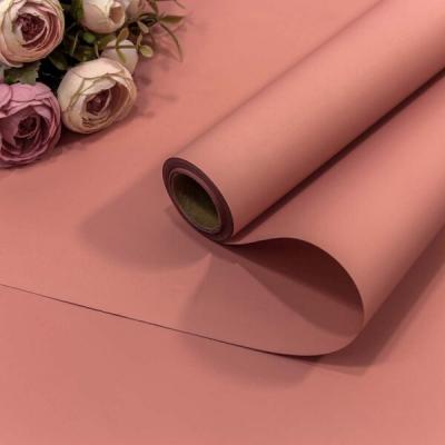 Пленка флористическая матовая в рулоне 58 см*10 м Корейская розовый 441445